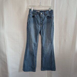 Anthropologie Pilcro High-Rise Trouser Bootcut Jeans Light Blue Hemmed Size 27